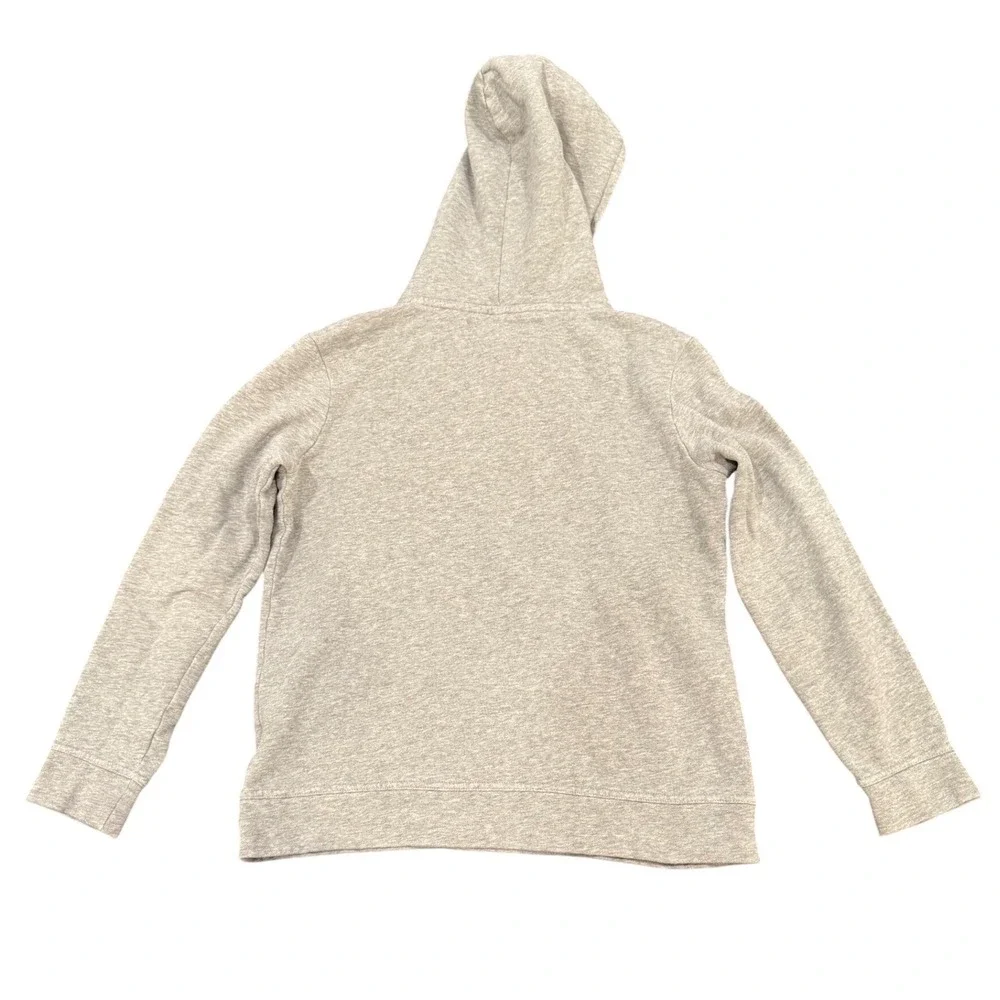 Tommy Hilfiger Womens Heather Gray Sherpa Lined Hoodie Chenille H Patch Small - Picture 2 of 3